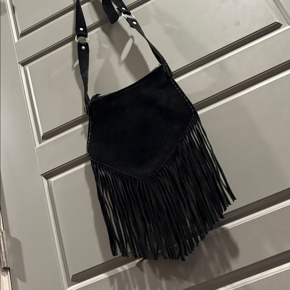 Vintage Suede Fringe Purse
